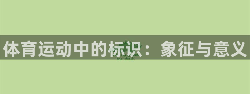 k1体育平台3915：体育运动中的标识：象征与意义